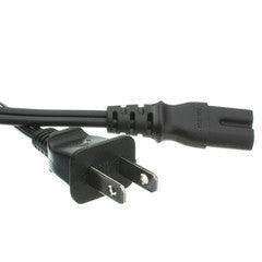 Notebook/Laptop Power Cord, NEMA 1-15P to C7, Non-Polarized, 1 ft