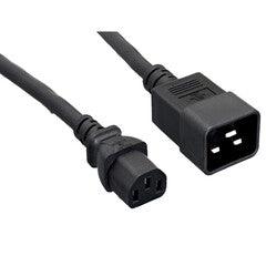 Server Power Extension Cord, Black, C20 to C13, 14AWG/3C, 15 Amp, 15t