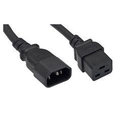 Power Cord, C14 to C19, 14 AWG,15 Amp, Black, 6 foot