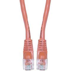 Cat5e Orange Copper Ethernet Crossover Cable, Snagless/Molded Boot, 10 foot
