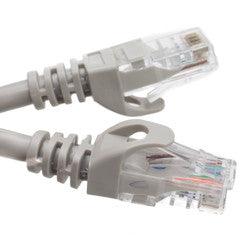 Cat6 Gray Copper Ethernet Patch Cable, Finger Boot, POE Compliant, 50 foot