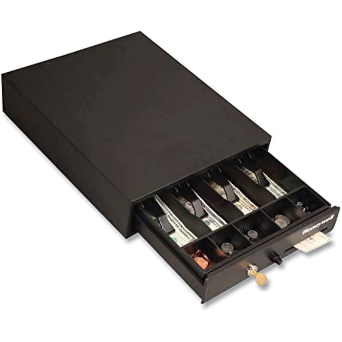 Honeywell - Steel Space Saving Cash Drawer with Key Lock - black