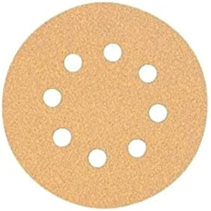 DEWALT DW4301 5-Inch 8 Hole 80 Grit Hook and Loop Random Orbit Sandpaper (5-Pack)