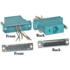 Modular Adapter, Blue, DB25 Male to RJ45