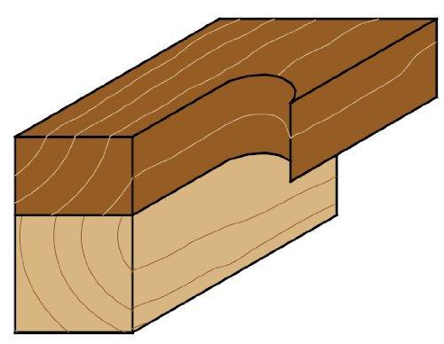 CMT 806.191.11 Super-Duty Flush Trim Bit, 1-Inch Cutting Length, 1/4-Inch Shank