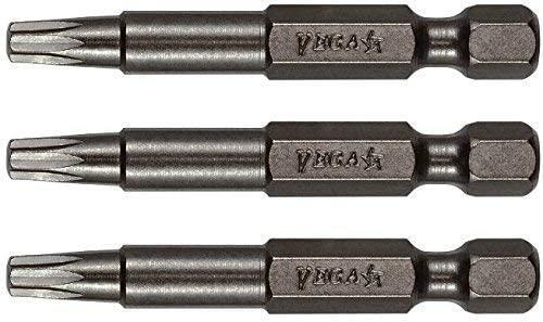 8 Point Star Bit. VEGA Double Square #2 Professional Grade 2 Square Drive Torx 2” Bit Set. 150DS02A-3 (Pack of 3) #013