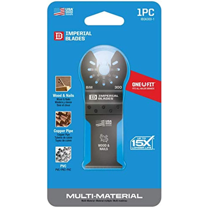 Imperial Blades IBOA300-1 One Fit 1-1/4" Standard Wood & Nails Blade, 1PC