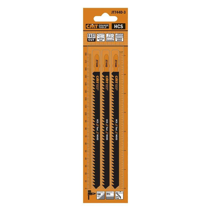 CMT JT744D-3 Jig Saw Blades for Wood (Pack of 3), 6-7/64"