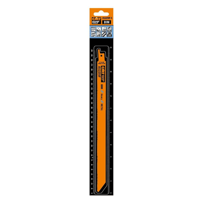 CMT USA, Inc. JS1225VF-5 CMT 10-14 TPI Bimetal Reciprocating Saw Blades for Metal (5 Pack), 11"