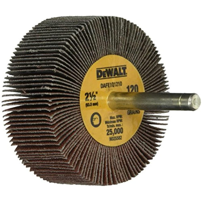 DEWALT DAFE1Q1210 2-1/2-Inch by 1-Inch by 1/4-Inch HP 120g Flap Wheel