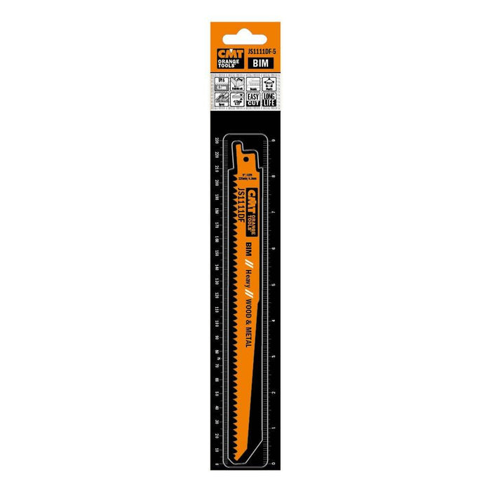 CMT USA, Inc. JS1111DF-5 CMT 6 TPI Bimetal Reciprocating Saw Blades for Wood/Metal (5 Pack), 8"