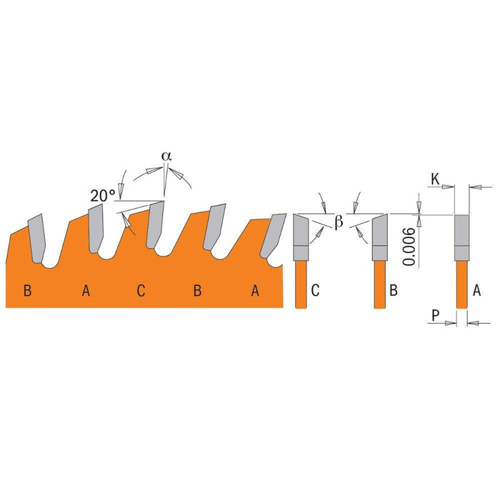CMT ORANGE TOOLS 253.072.12 ITK COMP MITER 12"x72x1"