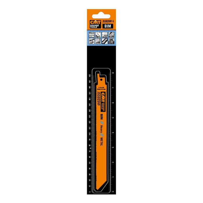 CMT USA, Inc. JS1025VF-5 CMT 10-14 TPI Bimetal Reciprocating Saw Blades for Metal (5 Pack), 7"