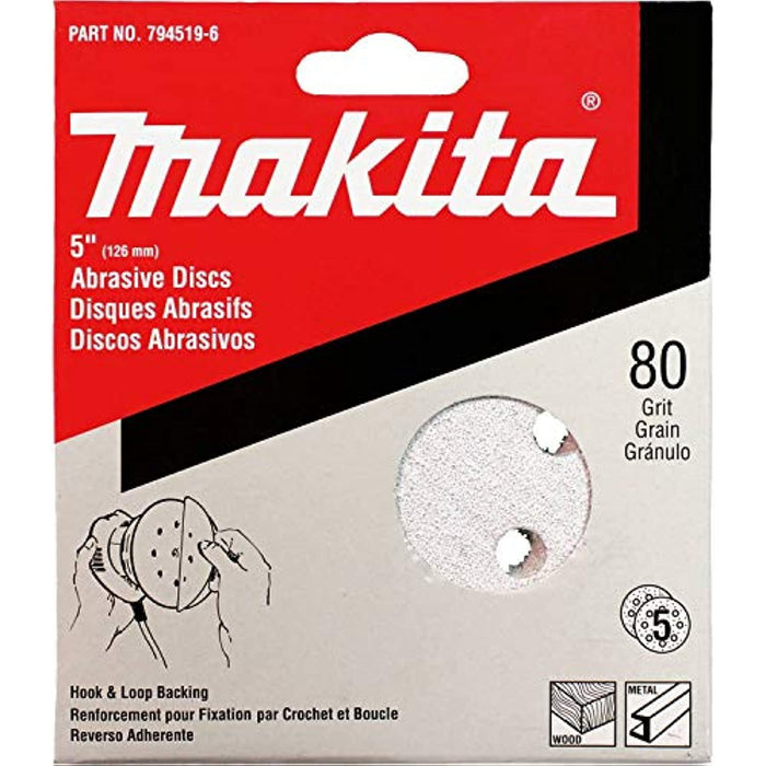 Makita 794521-9 5-Inch 180-Grit Abrasive Disc, 5 per package