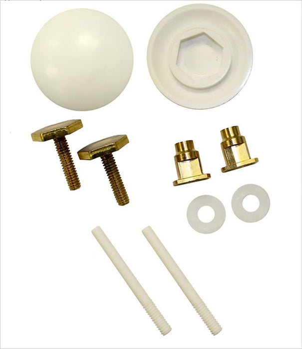 Plumb Pak K835-171 Toilet Bolts and Caps, White