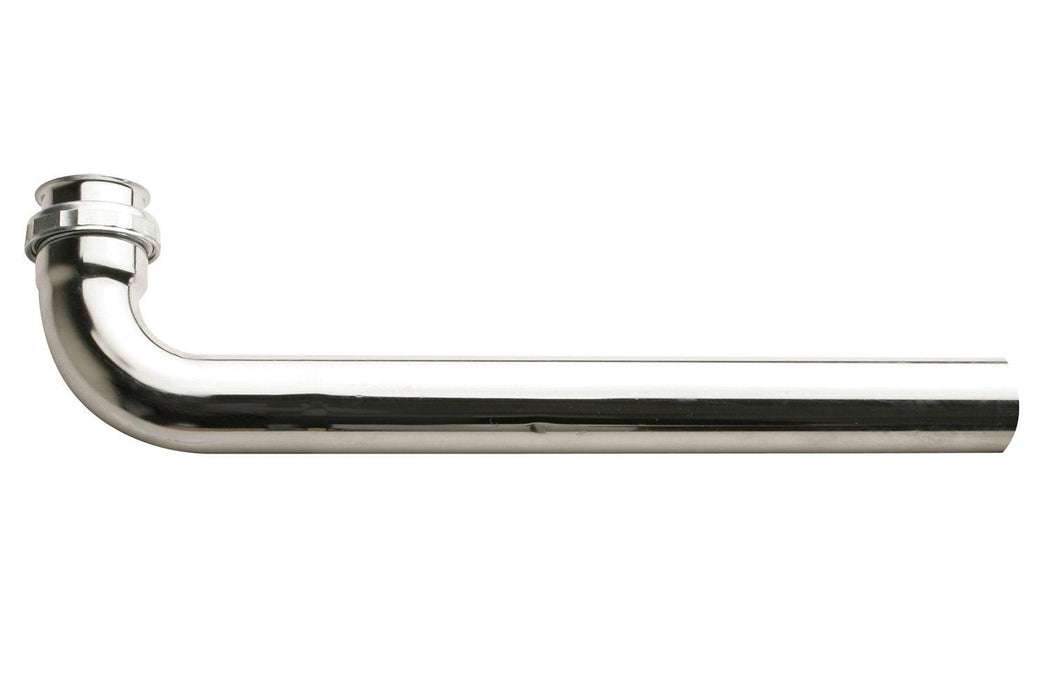 Plumb Pak PP16CP Waste Arm, 1-1/2 In Dia X 15 In L, Slip Joint/Direct Connect, 22 Ga, Chrome Plated, 1-1/2 x 15, Brass