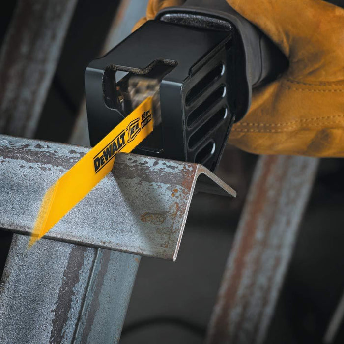 DEWALT Reciprocating Saw Blades, Bi-Metal, 6-Inch, 18 TPI, 5-Pack (DW4811)