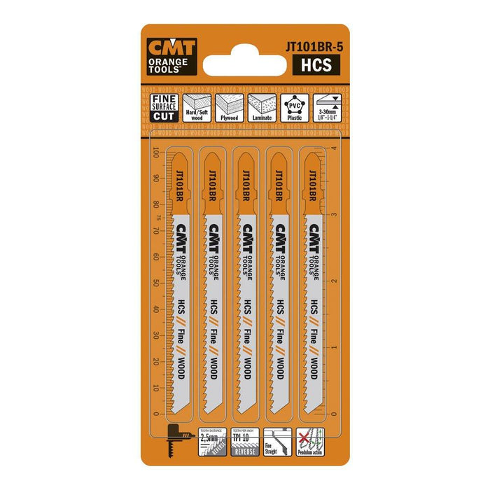 CMT JT101BR-5 Jig Saw Blades for Wood – 5-Pack
