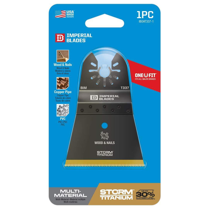 Imperial Blades IBOAT337-1 One Fit 2-1/2" Storm Titanium Wood & Nails Blade, 1PC