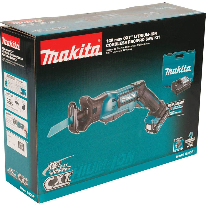 Makita RJ03R1 12V Max CXT Lithium-Ion Cordless Recipro Saw Kit  "Factory Reconditioned" - Refurbished FULL 1 YEAR WARRANTY