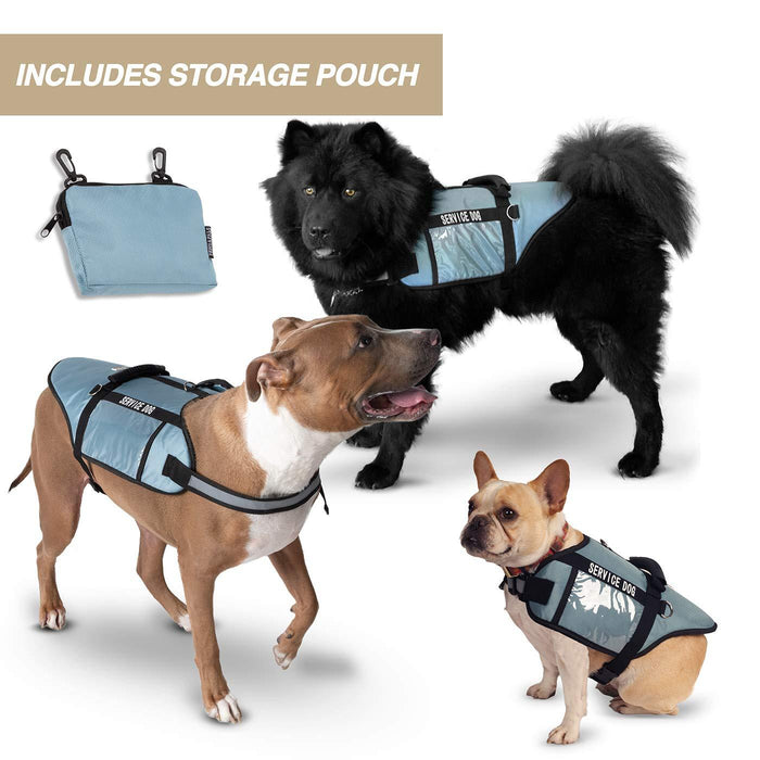Paws & Pals Service Dog Vest Harness for Medium and Large Dogs of All Breed with Grip Handle, Reflective Safety Strap and Side Certification Display Pockets