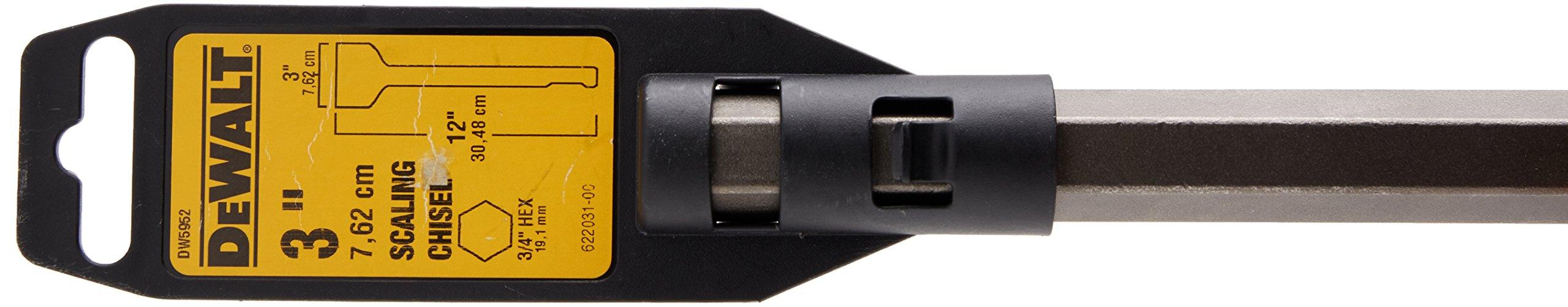 DeWalt DW5952 3" x 12" Fully Hardened Steel 3/4" Hex Shank Scaling Chisel