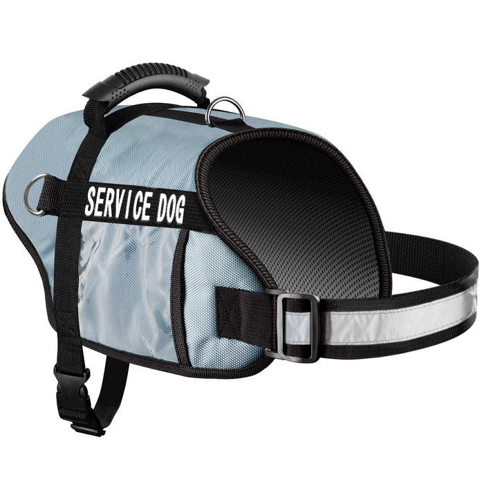 Paws & Pals Service Dog Vest Harness for Medium and Large Dogs of All Breed with Grip Handle, Reflective Safety Strap and Side Certification Display Pockets