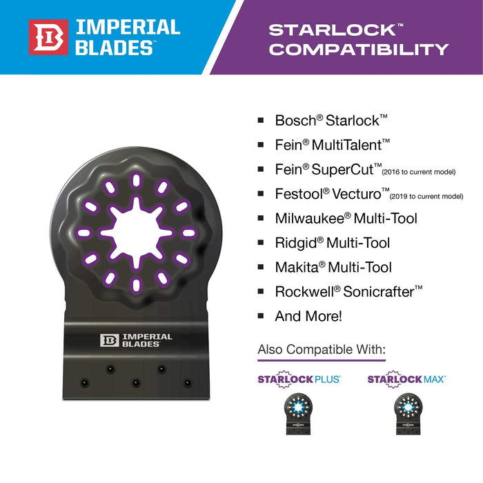 Imperial Blades - Starlock 1-3/8" Carbide Extreme Storm Titanium Metal Blade, 2PC IBSLT362-2
