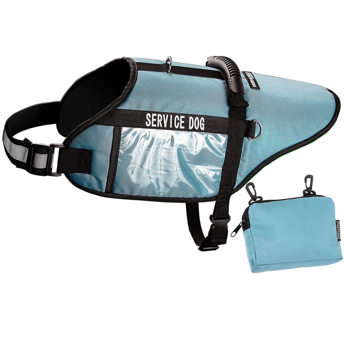 Paws & Pals Service Dog Vest Harness for Medium and Large Dogs of All Breed with Grip Handle, Reflective Safety Strap and Side Certification Display Pockets