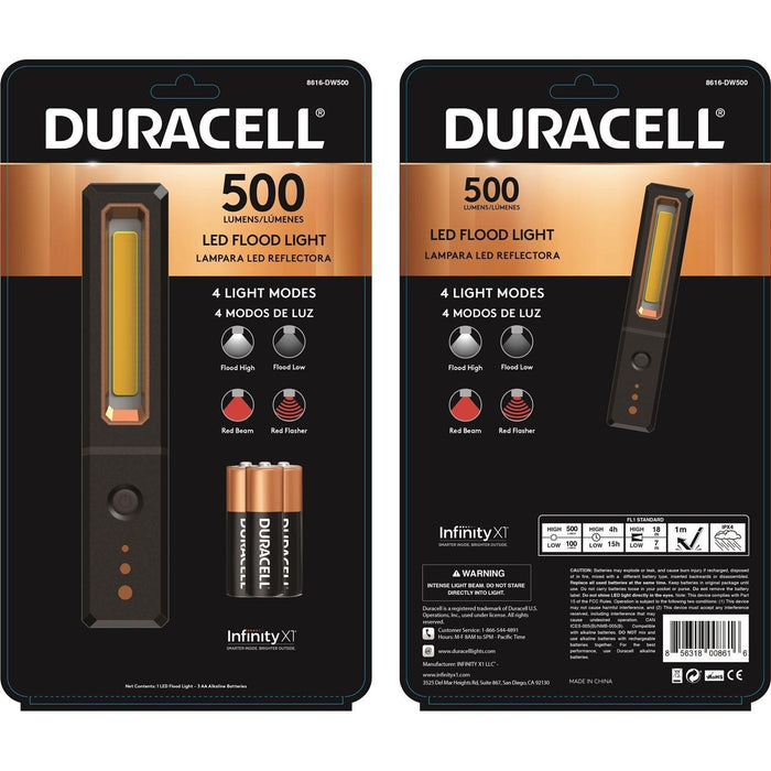 8616-DW500 Duracell Compact Hand Held Utility Light, 500 Lumens Dry Cell, 3-AA