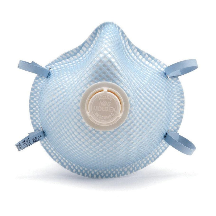 2300N95 Moldex Disposable Respirator, N95, M/L, Dual Non-Adjustable, Particulate, Blue, Latex