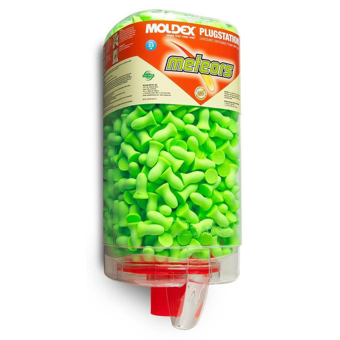 6875 Moldex Meteors PlugStation Earplug Dispenser, One Size, Disposable, Foam, Contoured, Uncorded