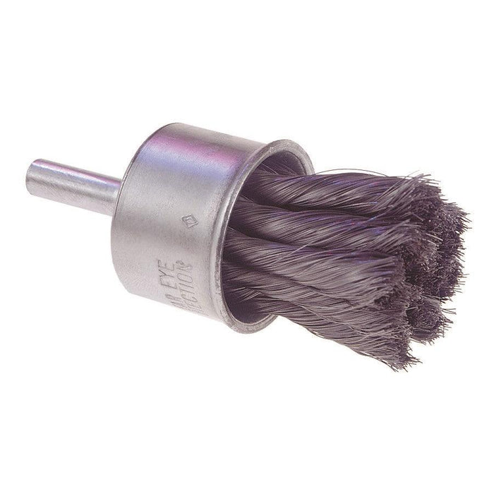 30005 Osborn Knot Wire End Brush,Brush Dia.=1/2",O/A=2-3/4",Fill Dia.=.014,Max RPM/22,000