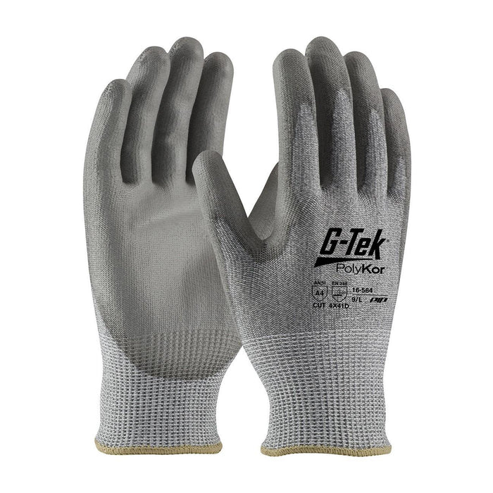 16-564-XXS PIP G-Tek PolyKor Glove, Knit Blended, Polyurethane Coated Palm & Fingers, XXS