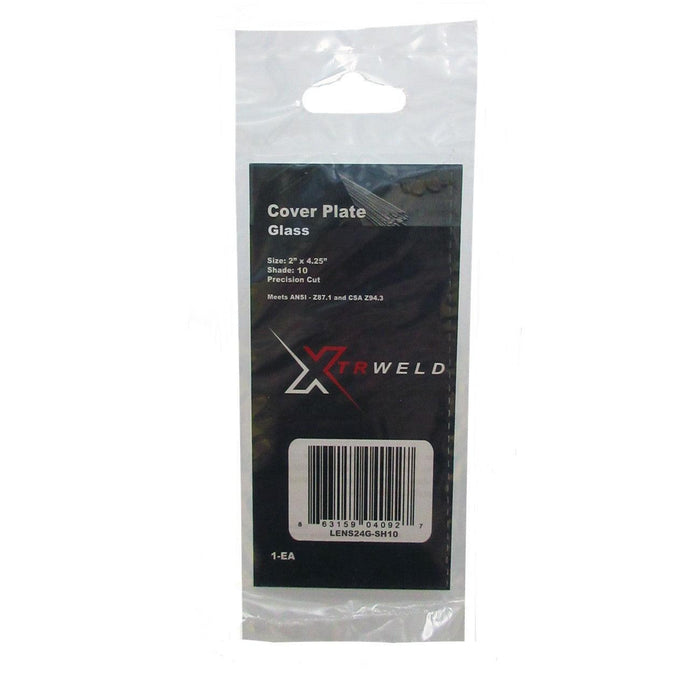 LENS24GSH10 XTRweld Lens, Filter Plate, Shade 10, Glass, 2 x 4.25"