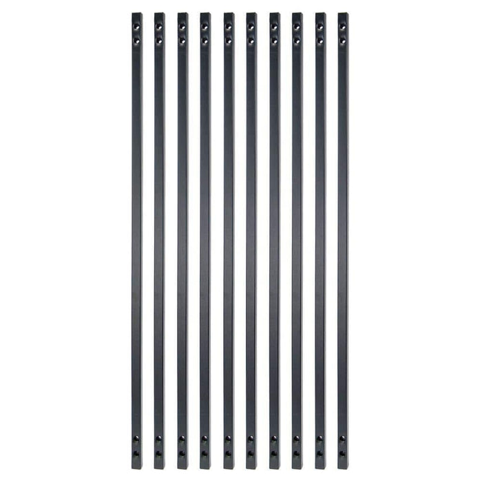 Fortress Railing Products 31 in. x 5/8 in. Black Sand Steel Square Face Mount Deck Railing Baluster (10-Pack)